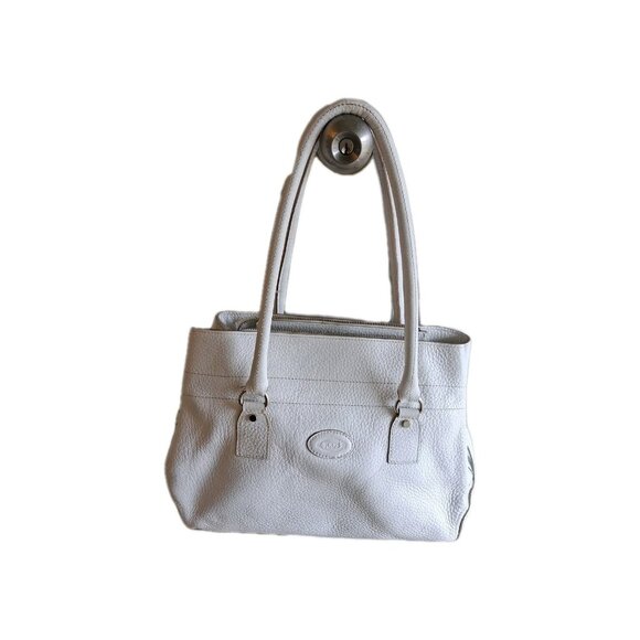 Tod’s White Leather Tote Bag Purse - Picture 1 of 6